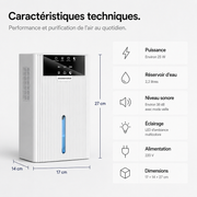 Déshumidificateur compact - contrôle automatique de l'humidité