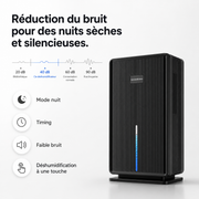 Déshumidificateur électrique 3L - réservoir grande capacité