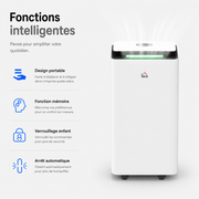 Dehumidifier intelligent 12L - 5 modes de fonctionnement