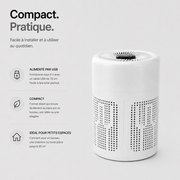 Mini purificateur de bureau - dimensions compactes