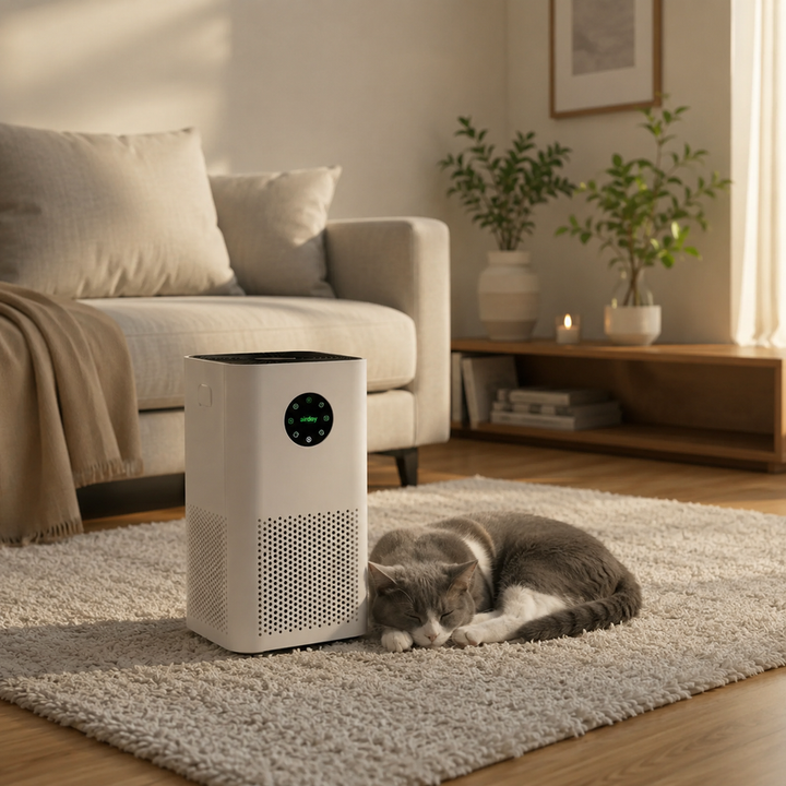 Purificateur dans un intérieur chaleureux