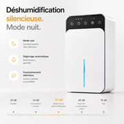 Déshumidificateur 1,5L - moins de 35 dB
