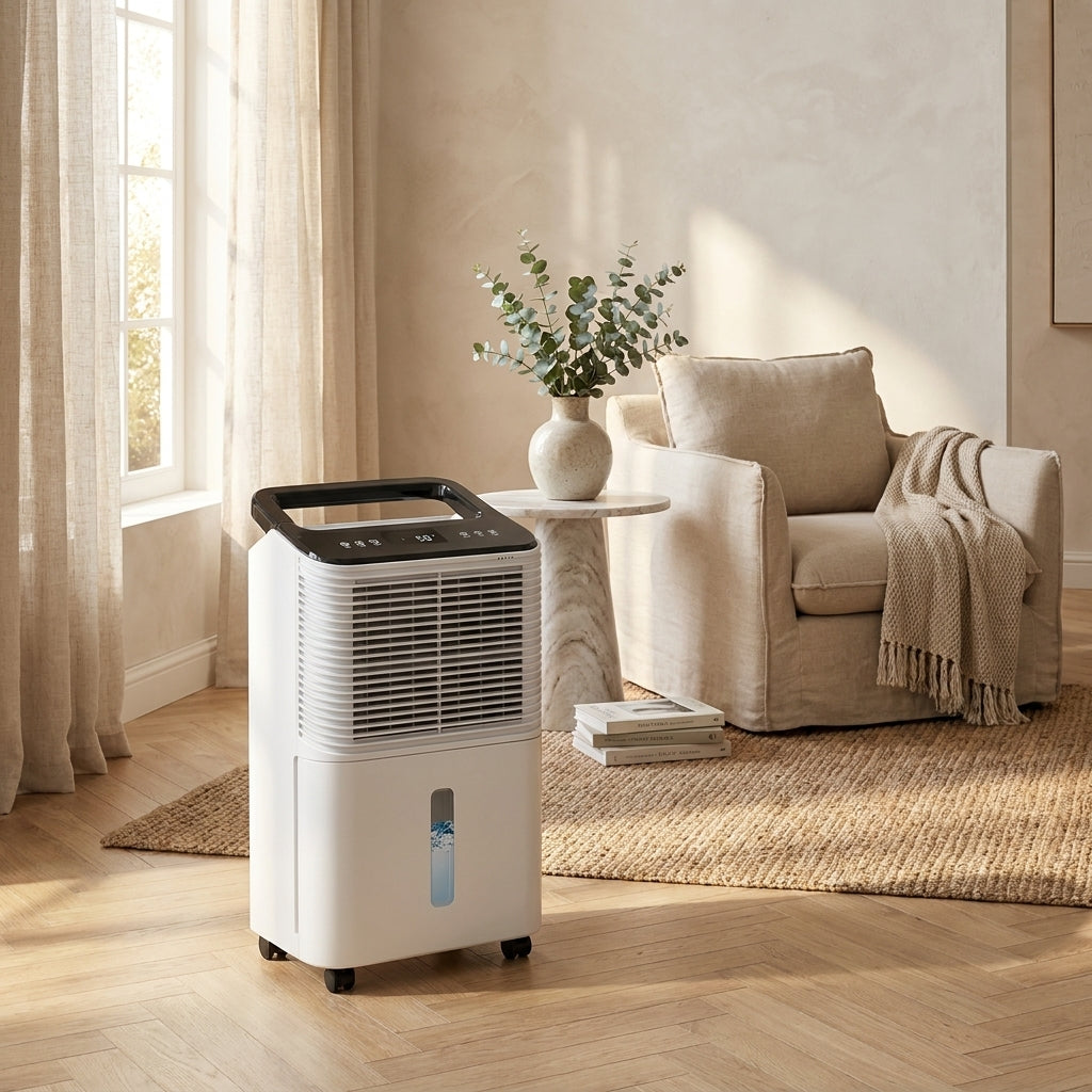 Le déshumidificateur 16 L dans un salon lumineux